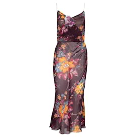 Dolce & Gabbana-Vestido transparente fruncido-Multicolor
