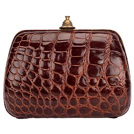 Bolsa clutch marrom crocodilo Gianfranco Ferré Outro