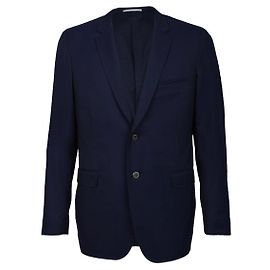 Autre Marque Blue Virgin Wool Blazer 48 IT Blue