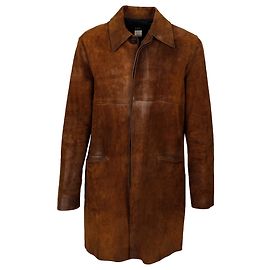 Apc A.P.C. Brown Leather Long Coat Brown