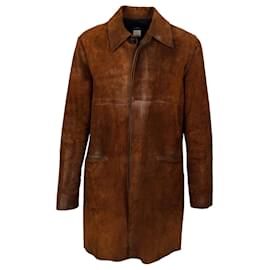 Apc-A.P.C. Leather Coat -Brown