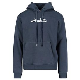 Off White Moletom Paint Arrow Slim com Capuz Outerspace Azul Azul