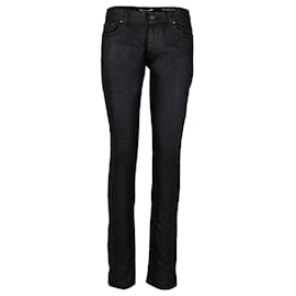 Yves Saint Laurent-Saint Laurent Coated Jeans-Black