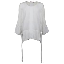 Autre Marque Diliborio Bluse Weiß Baumwolle Langarm Weiß