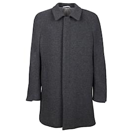 Autre Marque Grey Techno-Wool Overcoat 46 IT Grey
