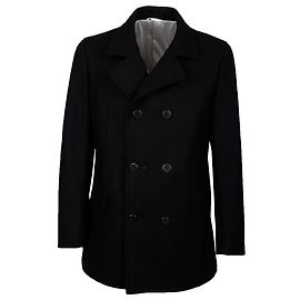 Autre Marque Chaquetón Éclectic Negro de Lana Negro