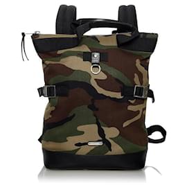 Yves Saint Laurent-Camouflage Canvas Backpack-Other