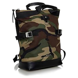 Yves Saint Laurent-Camouflage Canvas Backpack-Other