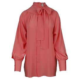 Blusa Pussy-Bow Valentino Rosa