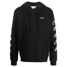 Off White Moletom com capuz de flecha de corrente off-white Preto