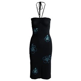 Autre Marque Swish Jeans Dress With Decorative Studs Black
