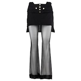 Givenchy-Pantalon semi-transparent-Noir
