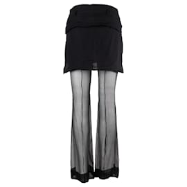 Givenchy-Pantalon semi-transparent-Noir