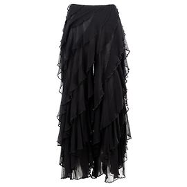Jean Paul Gaultier Hose mit Rüschen Schwarz