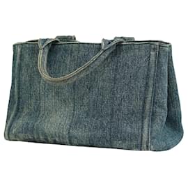 Prada-Prada Canapa Handbag-Blue