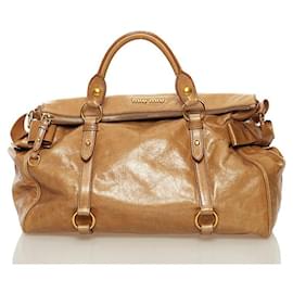 Miu Miu-Miu Miu Vitello Lux Bow Handbag-Other