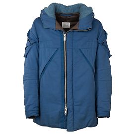 Giacca imbottita con cappuccio blu Undercover Blu