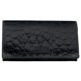 Cartera de cocodrilo negra de Gianfranco Ferré Negro