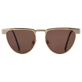 Gianfranco Ferré-Geometric Sunglasses-Golden