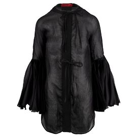 Autre Marque Camicia Diliborio Con Manica Plissettata Nero