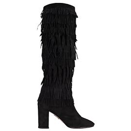 Botas con flecos Aquazzura Negro