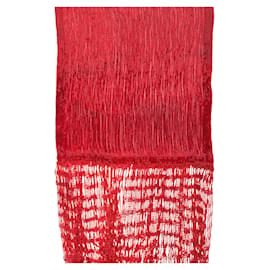 Autre Marque-Red Fringed Scarf-Red