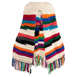 Autre Marque-Poncho tricoté à franges-Autre