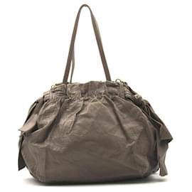 Prada-Prada Leather Drawstring Tote Bag-Other