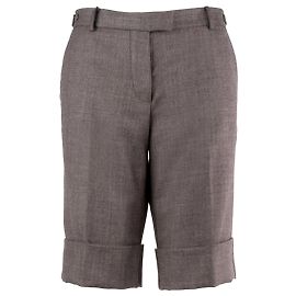 Autre Marque Bermuda de lã cinza com dobras Cinza