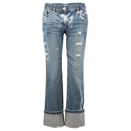 Dolce & Gabbana-Jeans With Stain Effect-Blue,Other