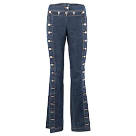 Dolce & Gabbana-Jeans mit weitem Saum-Blau