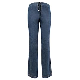 Dolce & Gabbana-Jeans a fondo largo-Blu