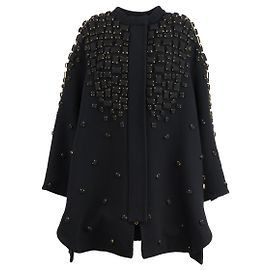 Autre Marque Diliborio Embellished Cape Jacket Black