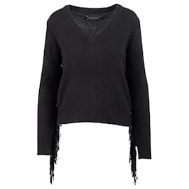Zadig & Voltaire-Pullover With Fringes-Black