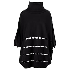 Gaetano Navarra-Gaetano Navarra Turtleneck Poncho-Black