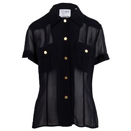 Camicia semitrasparente Moschino Cheap and Chic Nero