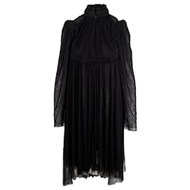 Autre Marque-Shirt Dress with Structured Shoulder-Black