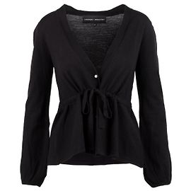 Autre Marque Cardigã preto com cordão Preto