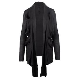Autre Marque Cora Groppo Open Front Cardigan Black