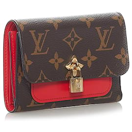 Louis Vuitton-Portafoglio compatto Louis Vuitton Monogram Flower Marrone-Marrone