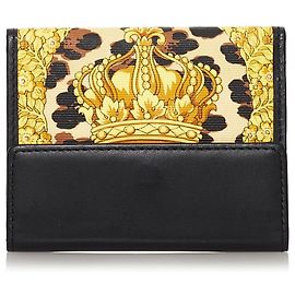 Versace Kartenetui aus Leder Gelb Gelb