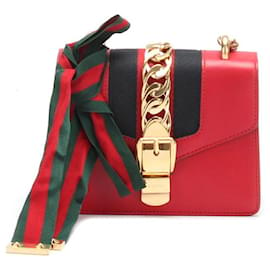 Gucci-Mini sac à chaîne en cuir Gucci Sylvie-Autre