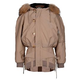 Jean Paul Gaultier Puffer Corset Coat Beige