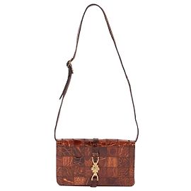 Autre Marque Bolsa de couro marrom coleção Privée Marrom