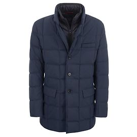 Tod's Lang gefütterte Daunenjacke mit Front Blau