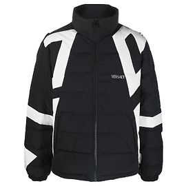 Versace Greca Print Puffer Jacket Black