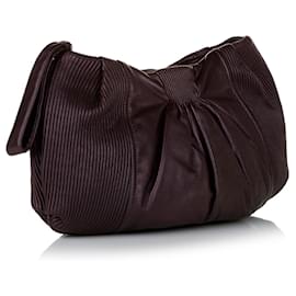 Miu Miu-Miu Miu Leather Clutch Bag Purple-Purple