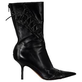 Christian Dior-Dior Pointed Boots-Black