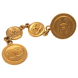 Chanel-Chanel Single Pendant Earring-Golden
