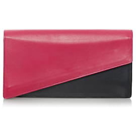 Saint Laurent-Saint Laurent Leather Clutch Bag Red-Red
